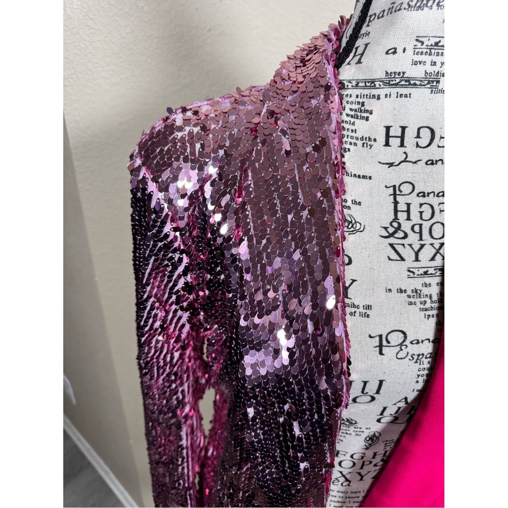 Hot Pink Sequin-Accent Blazer - Picture 11 of 14